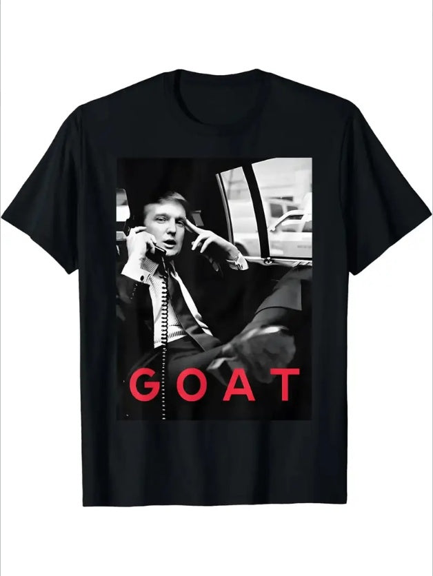 Goat Vote Trump 2024 Funny Support Republican Pro America T-Shirt Graphic T Shirts Men Clothing Streetwear