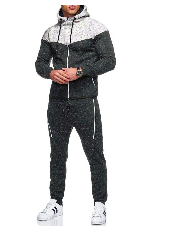 Men's Leisure And Comfortable Sports Patchwork Suit Sweater