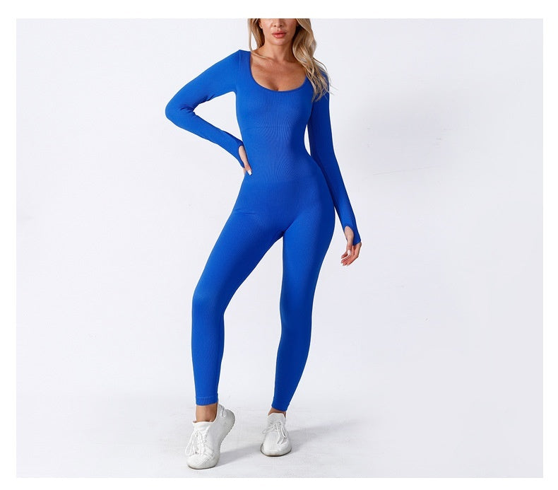 Seamless Yoga Jumpsuit Long Sleeve Autumn And Winter Rompers